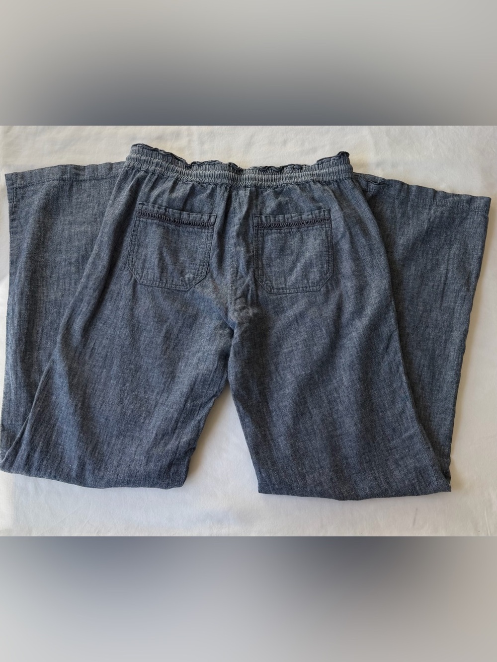 Rewind Denim Colored Linen Pants w/ Drawstring Women’s Size Small - Picture 4 of 11